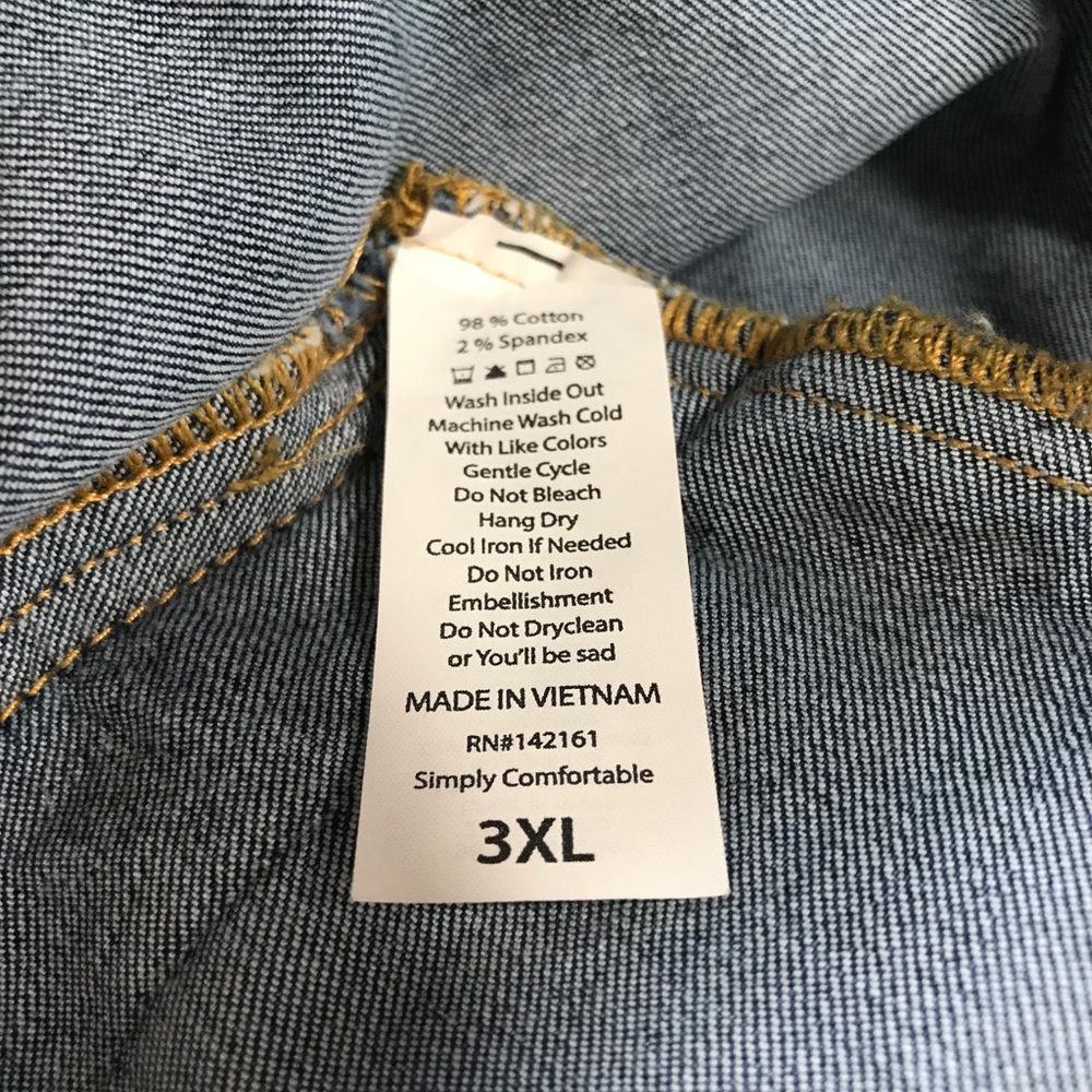Lularoe Harvey Denim Jacket. NWOT. 3XL (24-26) - Picture 4 of 7